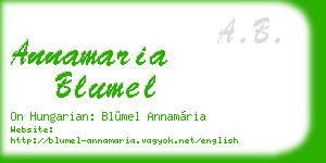 annamaria blumel business card